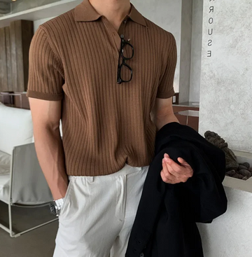 Caleb Knitted Polo Shirt